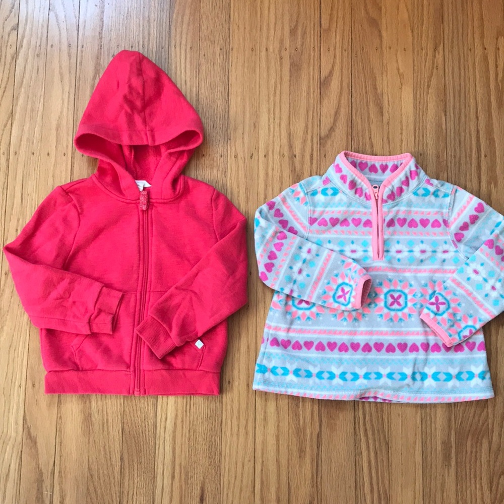 Zip hoodie jacket and half zip sweater 3T